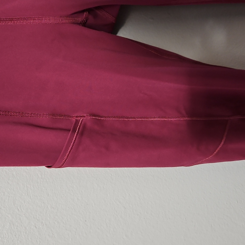Lululemon Fast and Free Crop II 19" *Non-Reflective Leggings | Size 4 | Chianti - Picture 2 of 10